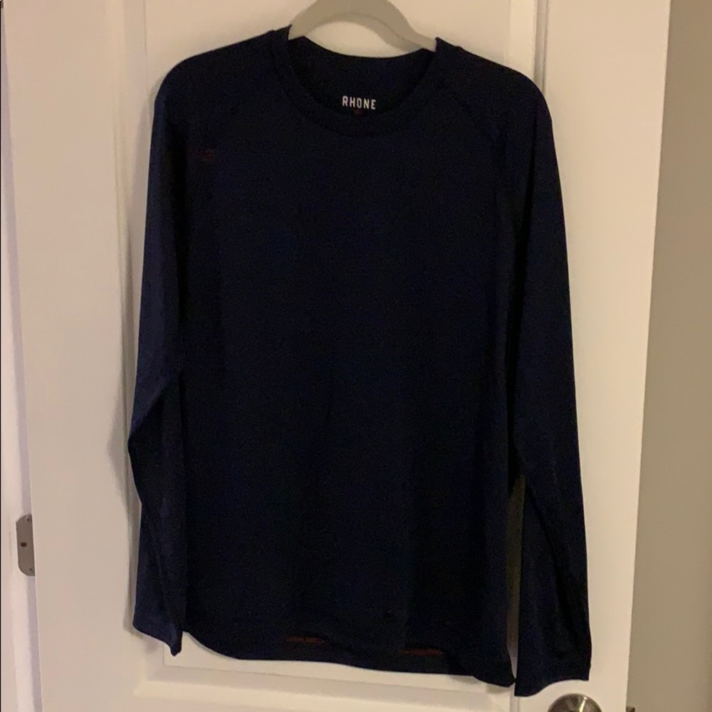 Men’s Rhone Long Sleeve Navy Blue - Size Large